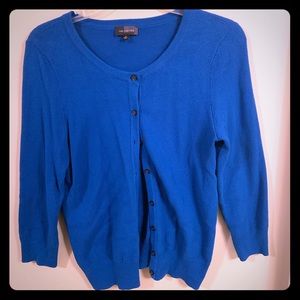 The Limited Cotton Cardigan Cobalt Blue EUC Medium